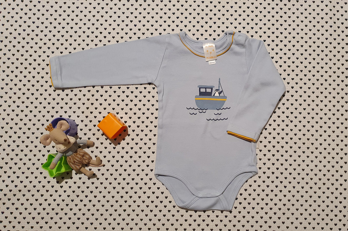 Minis Junge | 2er-Pack: Body Langarm, Gr. 74/80