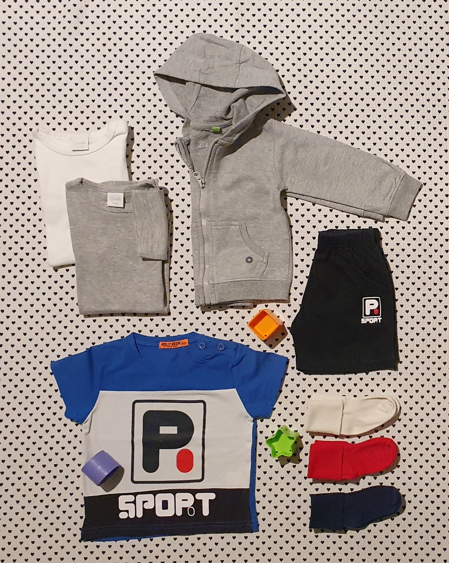 Minis Junge | 8-tlg. Kleiderset, Gr. 74/80