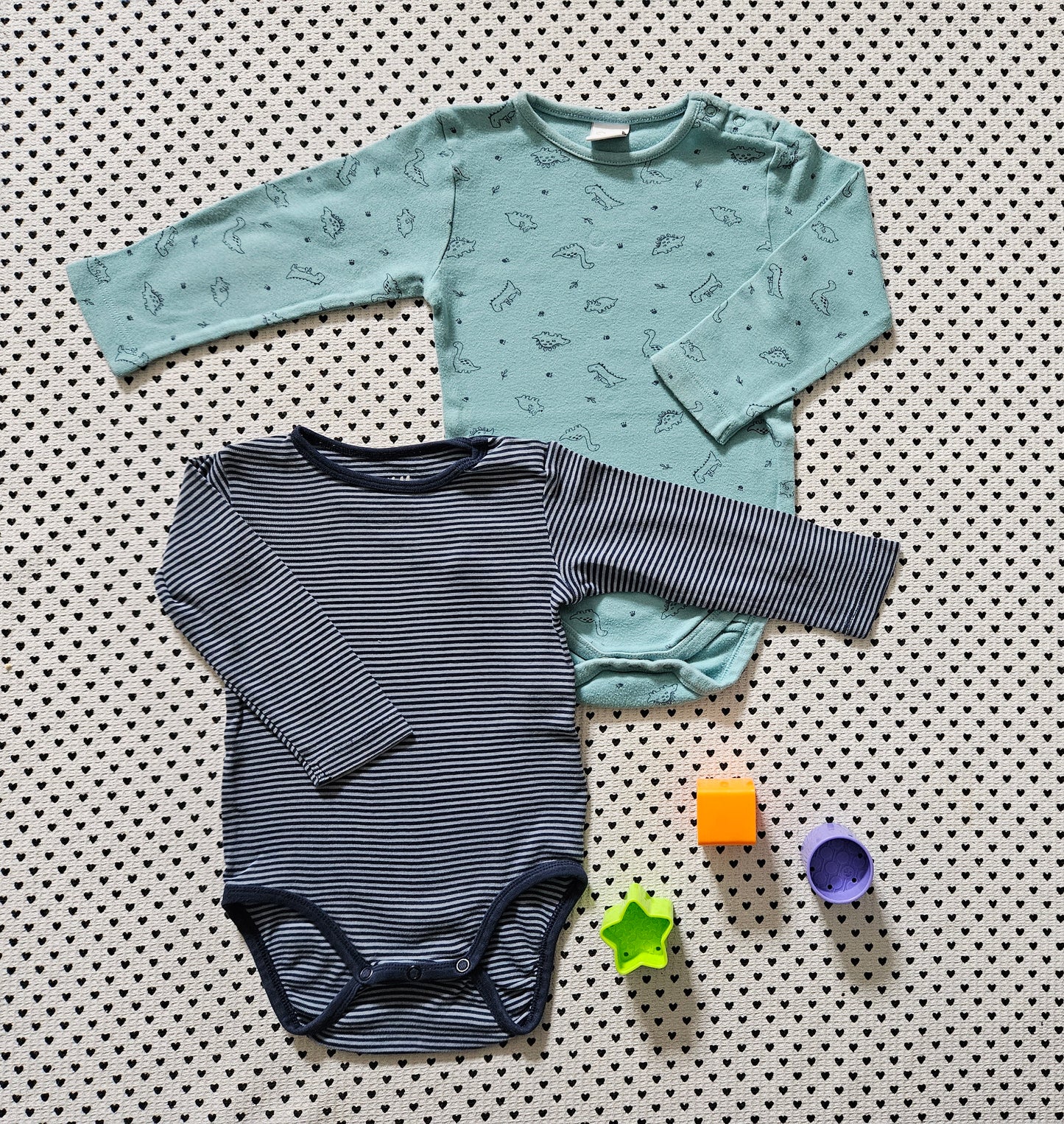 Minis Junge | 2er-Pack: Body Langarm, Gr. 80