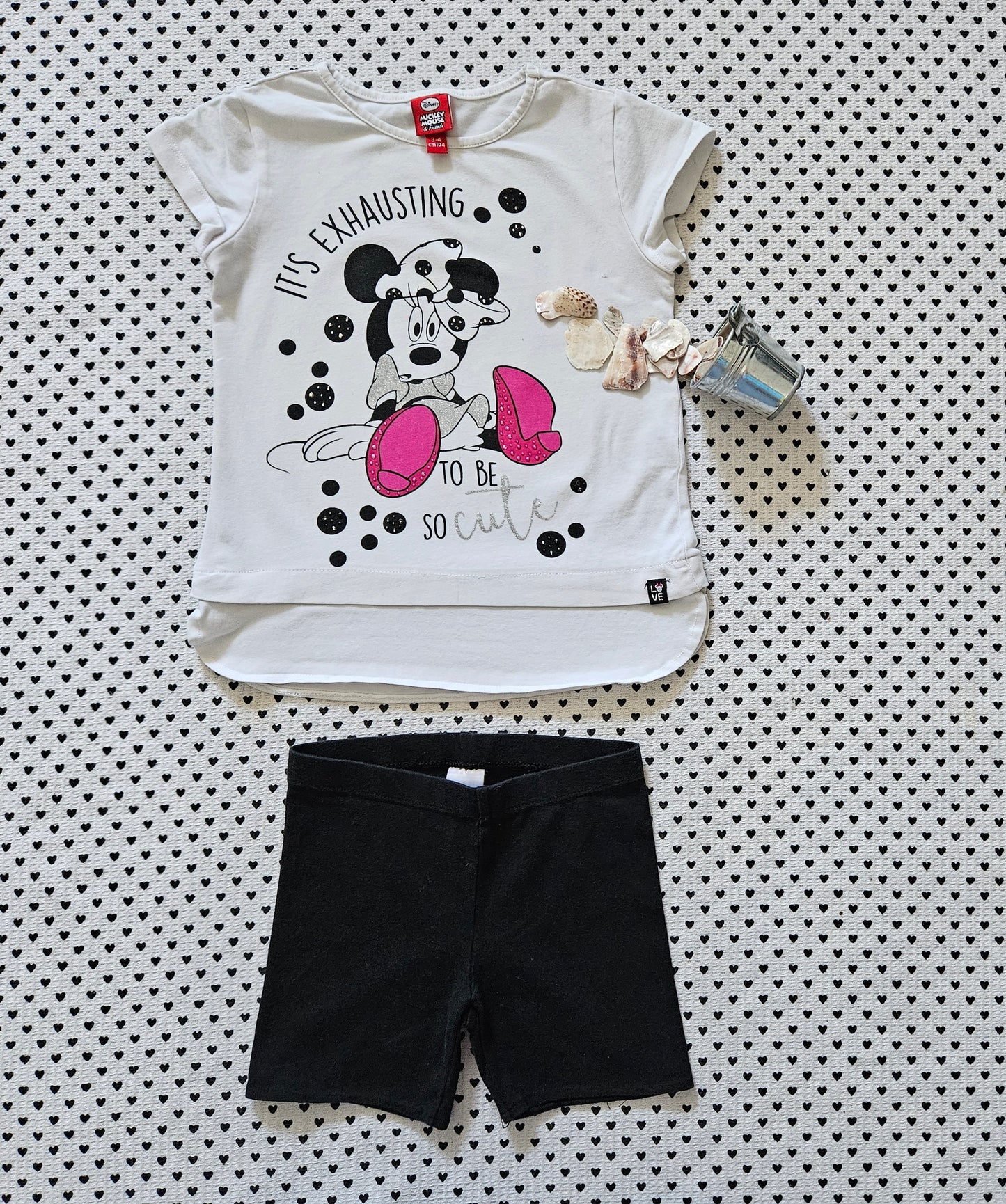 Kids | Mädchen | Set: T-Shirt und Radlerhose, Gr. 98/104