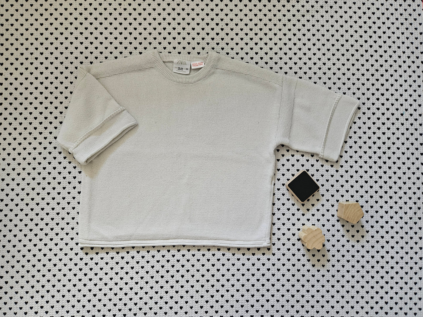 Minis Junge | Strickpullover 3/4 Arm von Zara, Gr.86