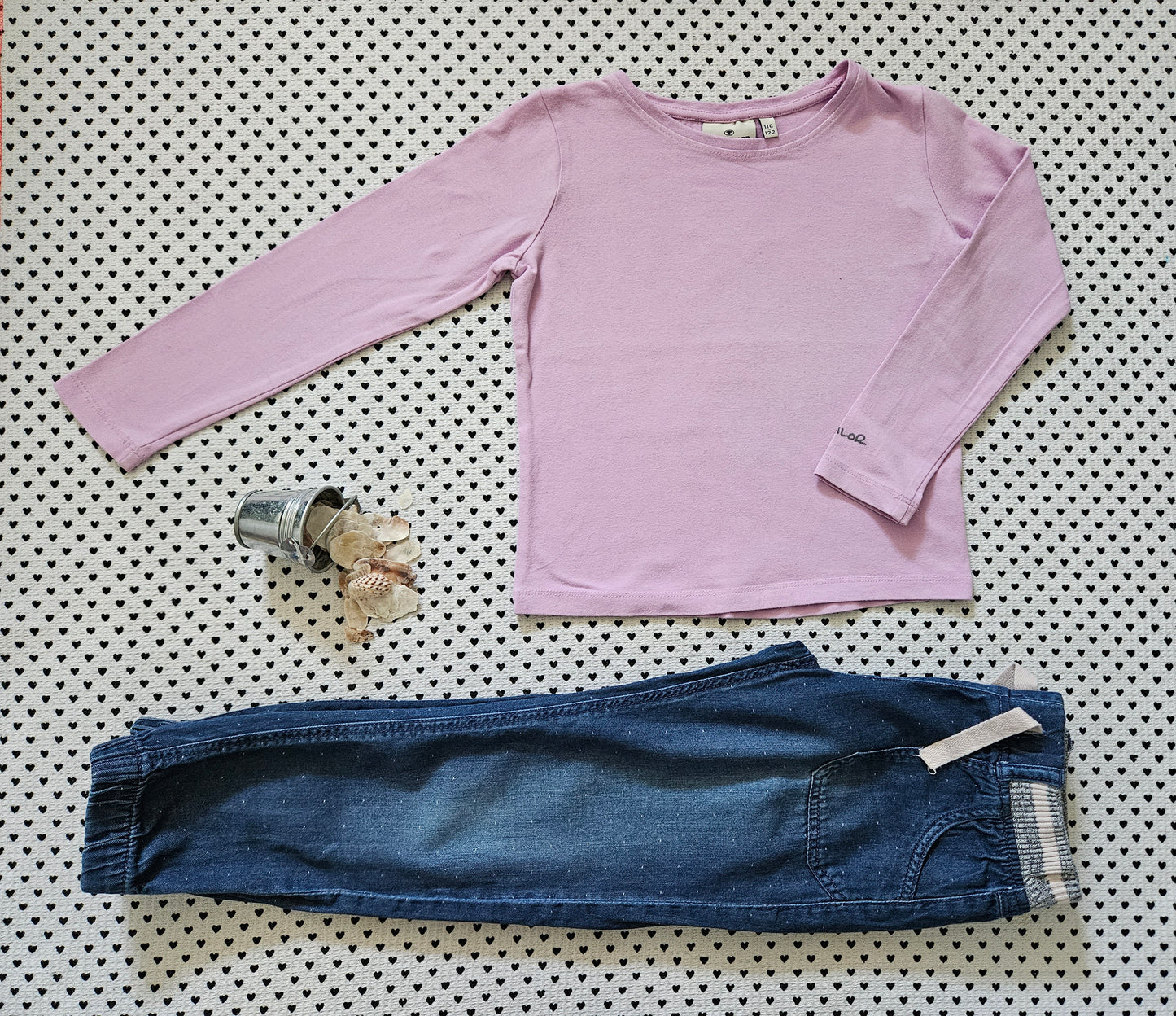 Kids | Mädchen | Set: Langarmshirt von Tom Tailor und Hose von Palomino, Gr. 116