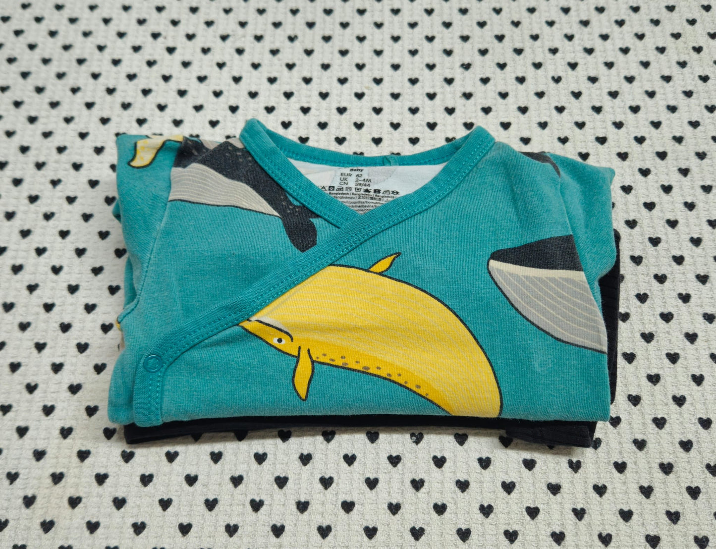 Minis Mädchen | Unisex | 2-tlg. Set: Wickelbody (Lindex) und Leggings (H&M), Gr. 62