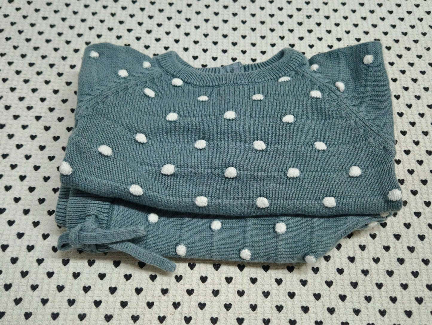 Minis Mädchen | Unisex | 2-tlg. Set: Strickpullover und Strickhose (Smile), Gr. 62