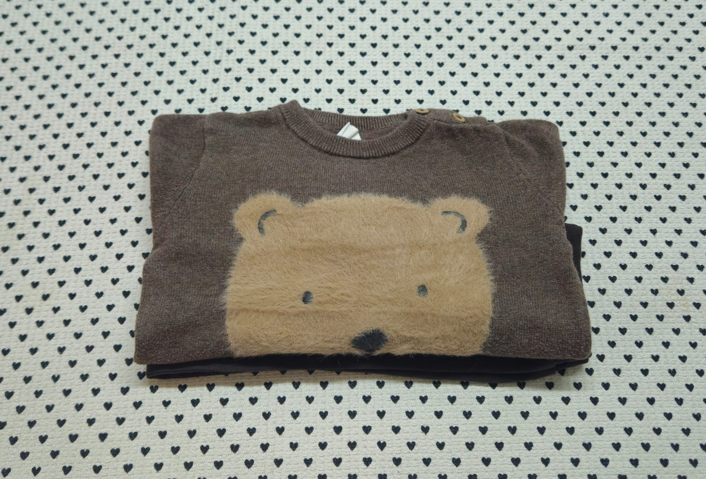 Minis Junge | 2-tlg. Set: Strickpullover (H&M), Leggings (Name It), Gr. 86