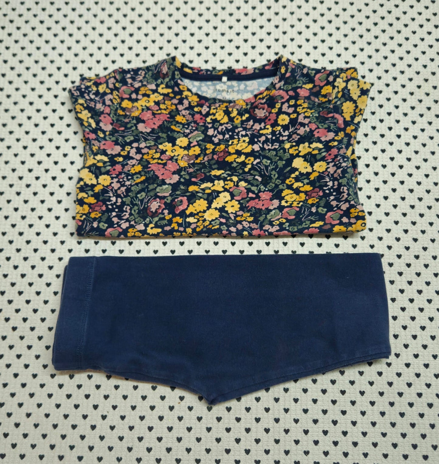 Kids | Mädchen | 2-tlg. Set: Langarmshirt (Name It) und Leggings (Next), Gr. 110