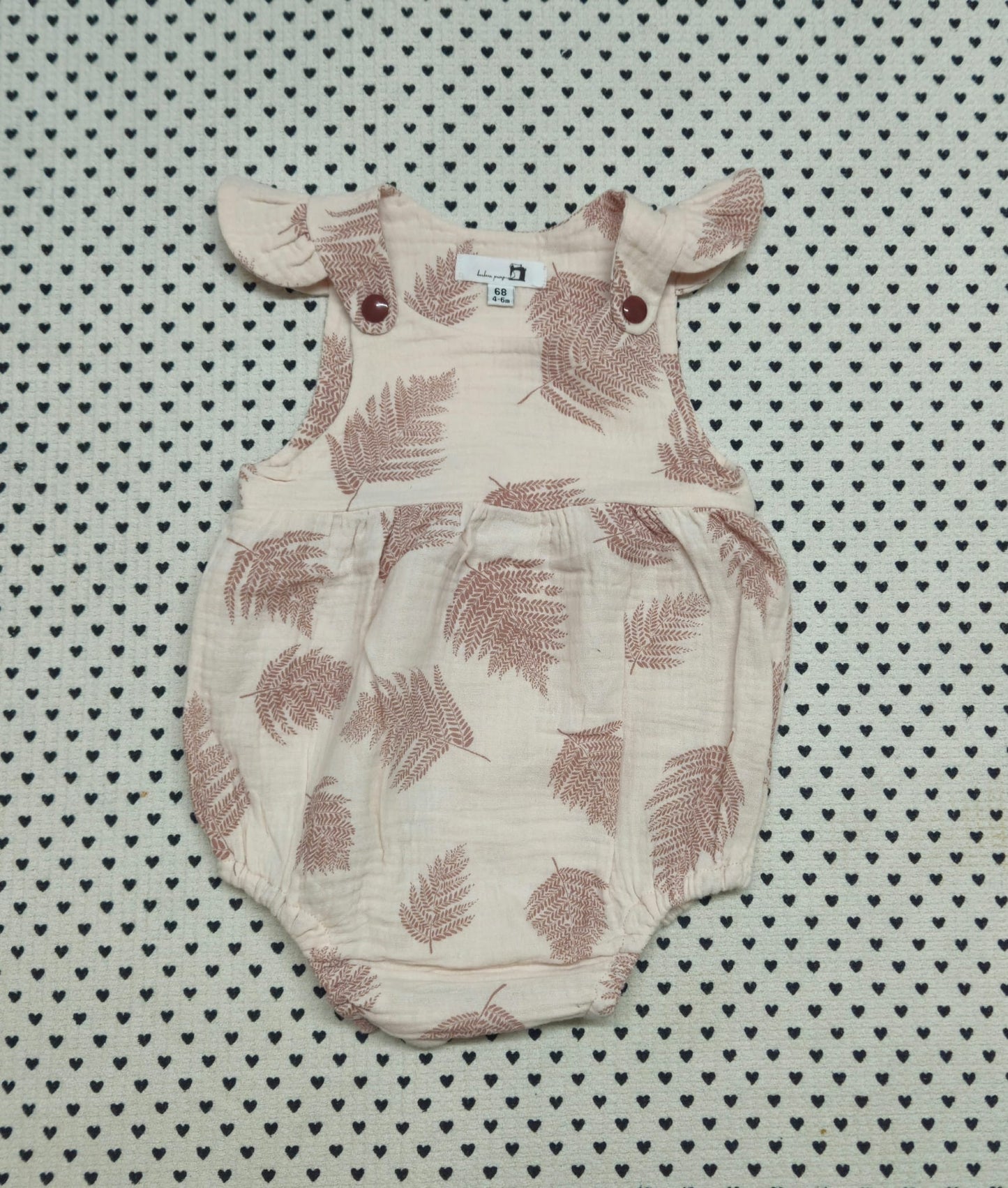 Minis Mädchen | Musselin-Romper/Einteiler (Barbara Prinz), Gr. 68
