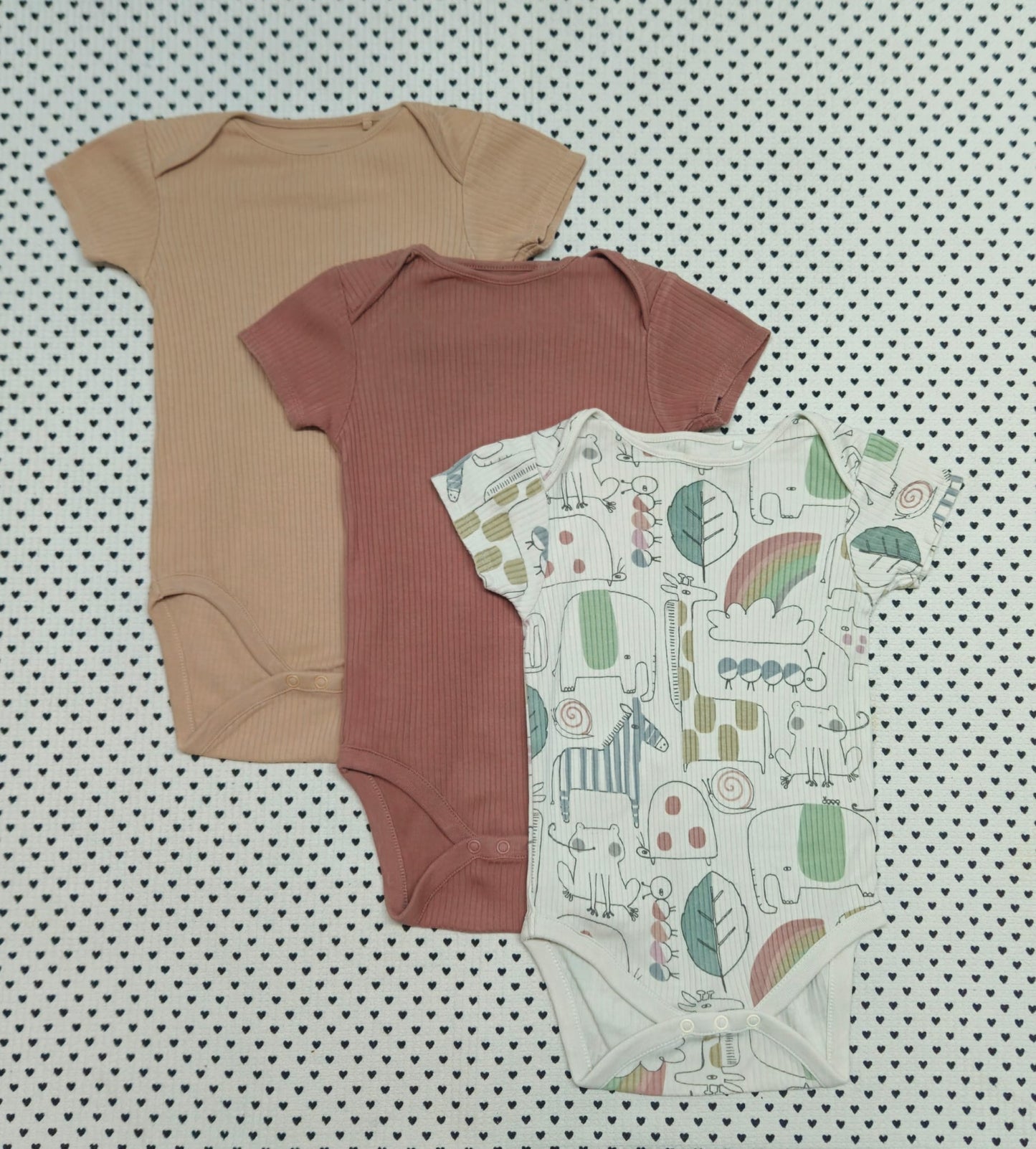 Minis Mädchen | 3er-Pack: Body kurzarm (Next), Gr. 86/92