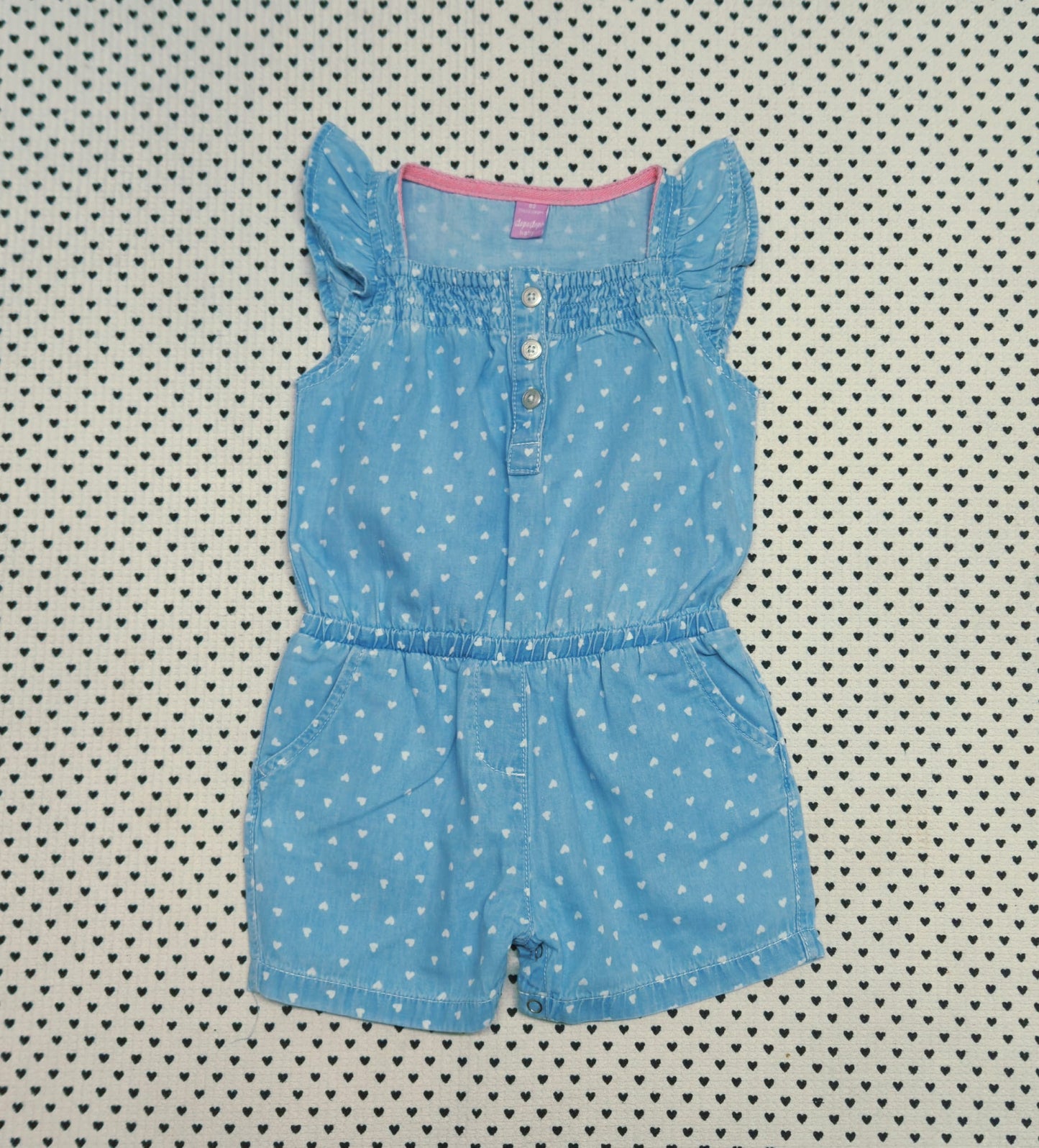 Minis Mädchen | Jeans-Jumpsuit/Einteiler (Dopodopo), Gr. 86