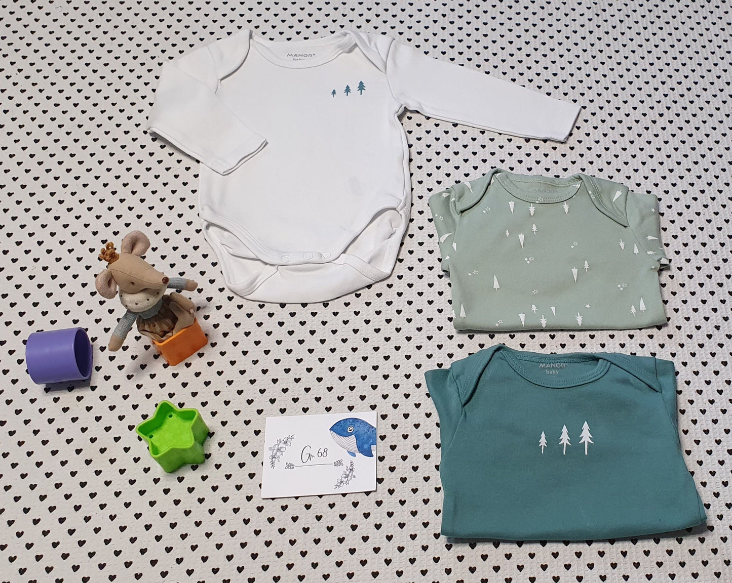 Minis Junge | Unisex | (3er-Pack) Bodys von Manor, Gr. 68