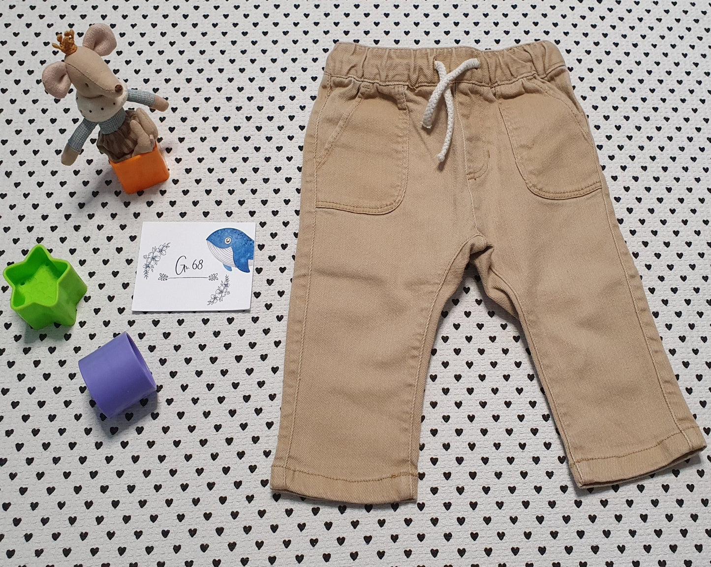 Minis Junge | Hose von H&M aus weichem Twill, Gr. 68