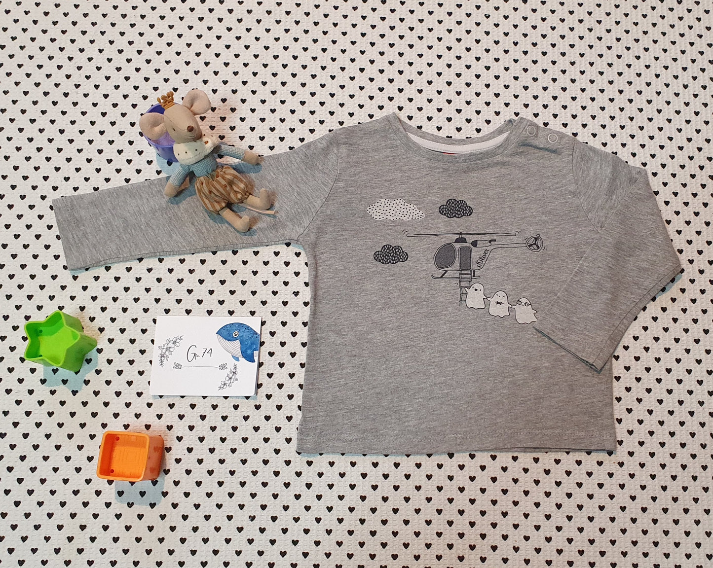 Minis Junge | Shirt Langarm von S. Oliver, Gr. 74