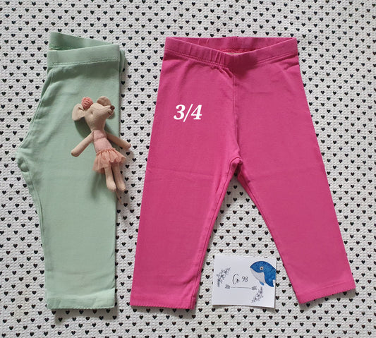 Kids | Mädchen | 2er-Pack Leggings 3/4 von H&M, Gr. 98