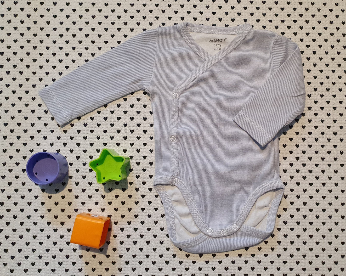Minis Junge | Unisex | 2er-Pack: Wickelbody Langarm von Manor, Gr. 62