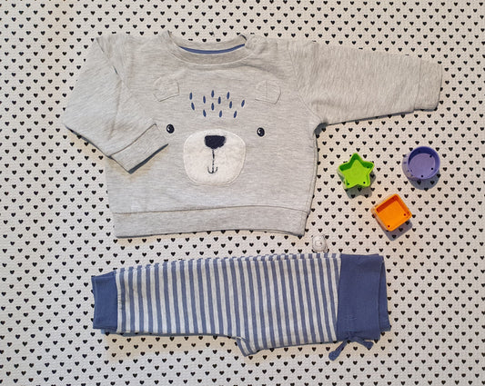 Minis Junge | Kleiderpaket | Set: Pullover und Trainerhose von Smile, Gr. 62