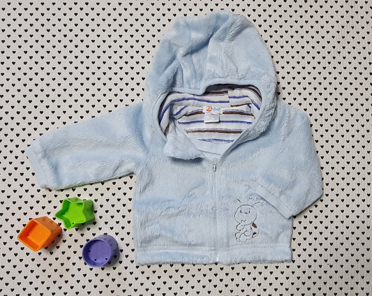 Minis Junge | Unisex | Kuscheljacke mit Kapuze von Ferli, Gr. 62