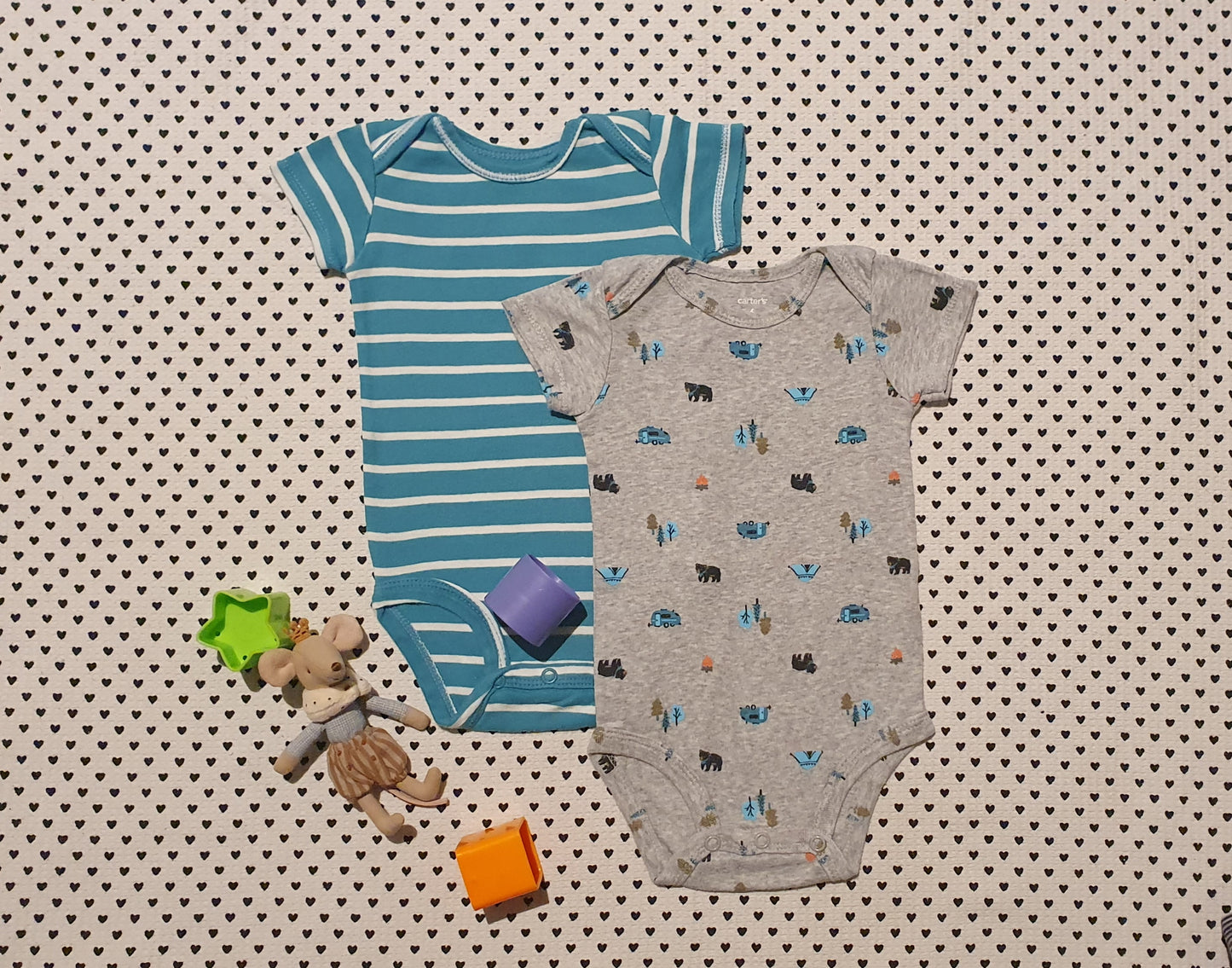 Minis Junge | 2er-Pack: Body Kurzarm von Carter's, Gr. 74