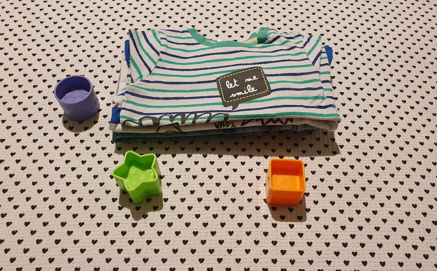 Minis Junge | Kleiderset: Langarmshirts und Hose, Gr. 74/80
