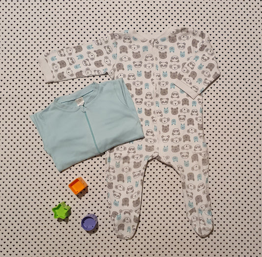 Minis Junge | Unisex | 2er-Pack Pyjama/Einteiler von Smile, Gr. 80