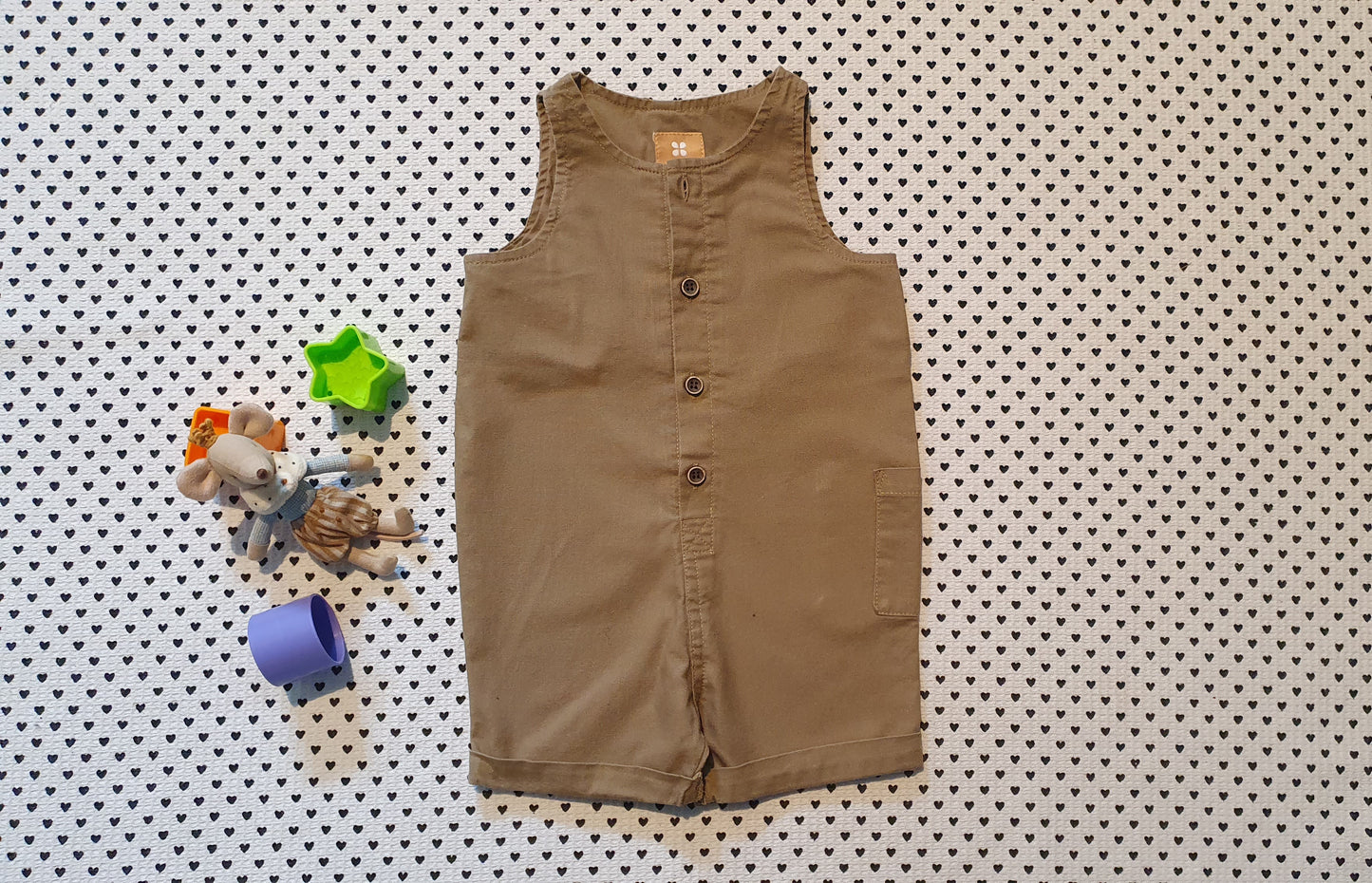 Minis Junge | Einteiler Leinenmix von Manor, Gr. 74
