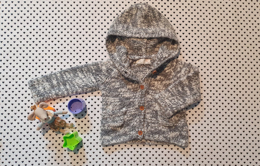 Minis Junge | Unisex | Strickjacke mit Kapuze von Zara, Gr. 68