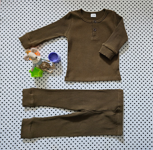 Minis Junge | Unisex | Set: Langarmshirt und Leggings, Gr. 80