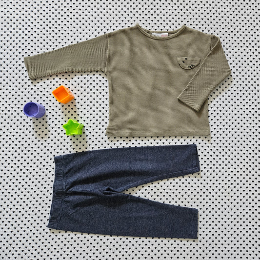 Minis Junge | Set: Pullover und Leggings, Gr. 80