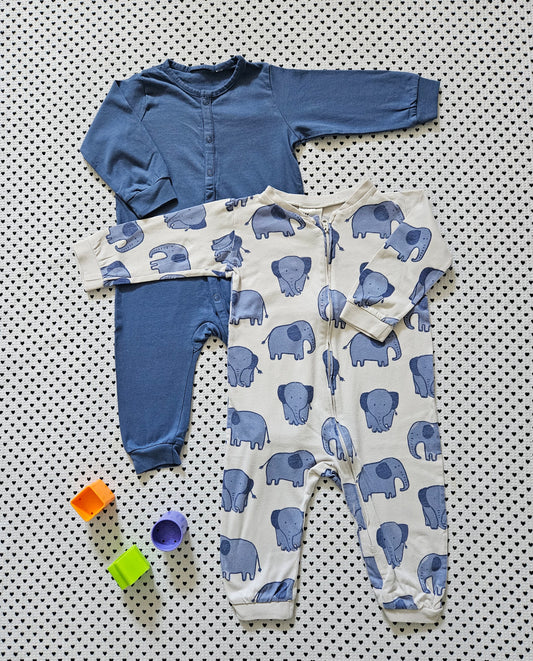 Minis Junge | Unisex | 2er-Pack Pyjama/Einteiler von H&M, Gr. 80