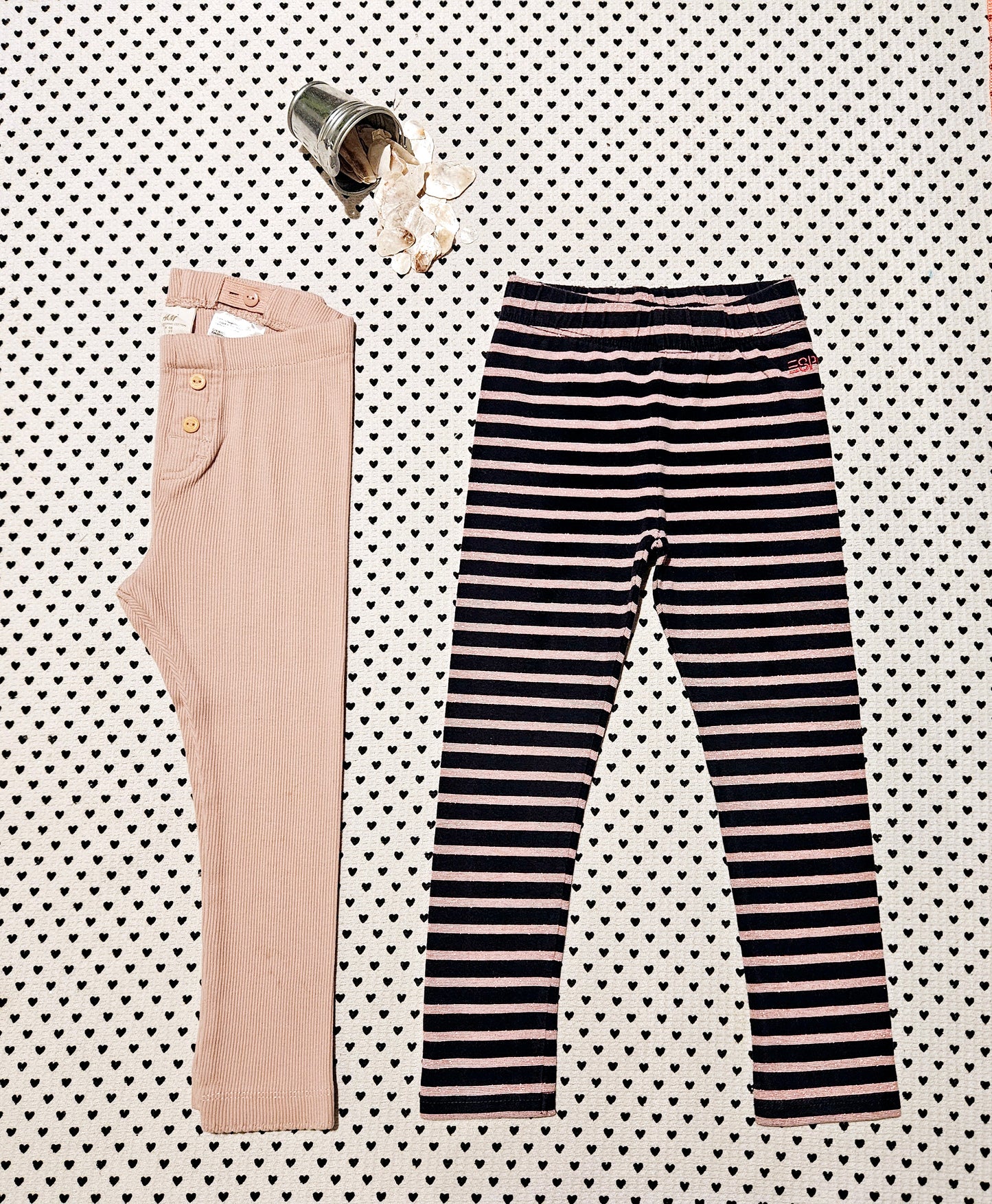 Kids | Mädchen | 2er-Pack Leggings von H&M und Esprit, Gr. 98