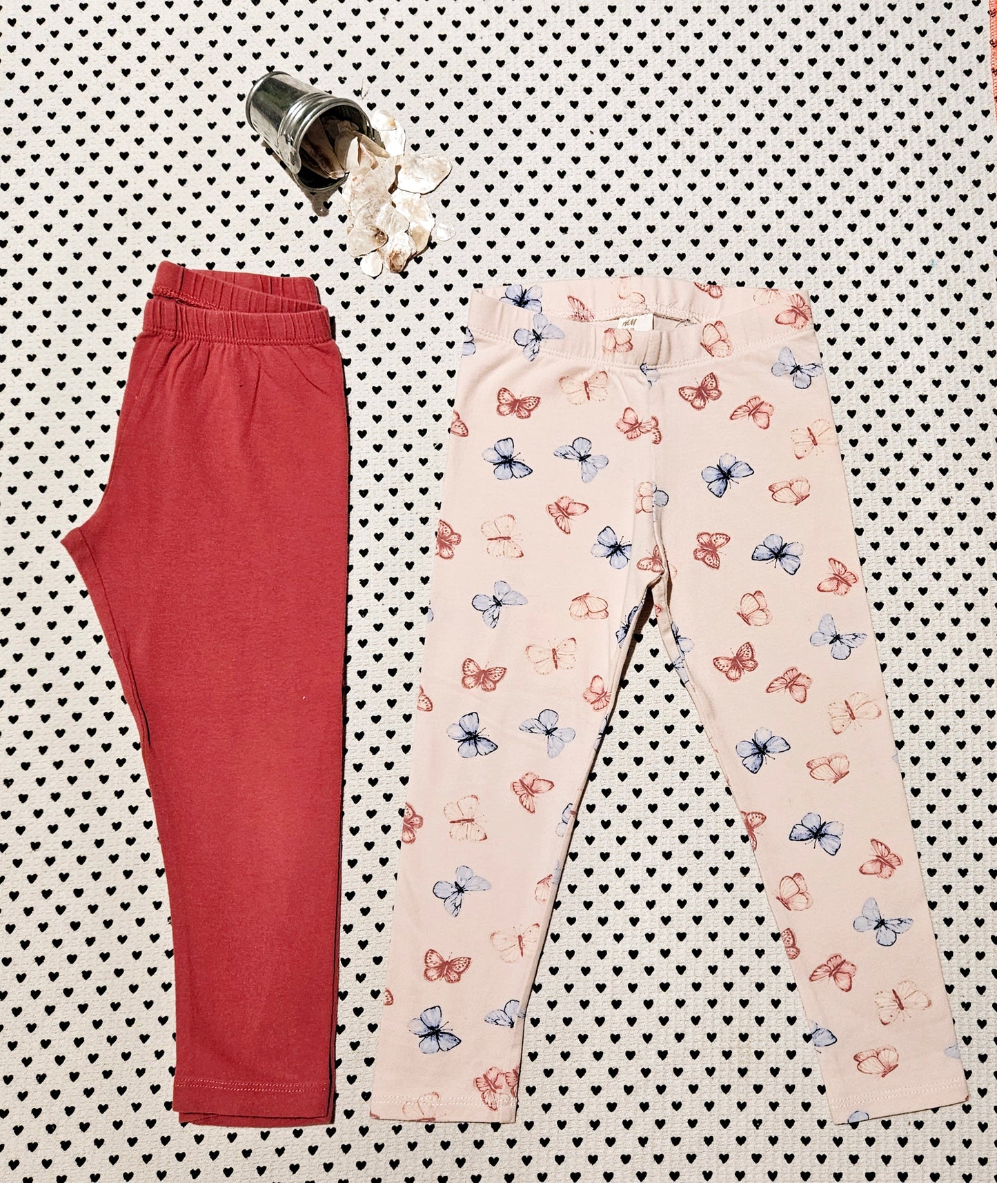 Kids | Mädchen | 2er-Pack Leggings von H&M und Texstar, Gr. 98