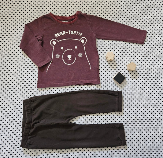 Minis Junge | Set: Langarmshirt und Trainerhose/Leggings von Name it, Gr. 86