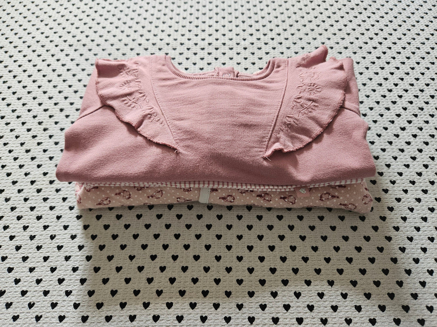 Minis Mädchen | 3-tlg. Set: Pullover von Next, Steppjacke von Mon Coeur und Leggings von Staccato, Gr. 68