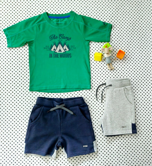Kids | Junge | 3-tlg. Set: T-Shirt von McKinley und Shorts von Manor, Gr. 110