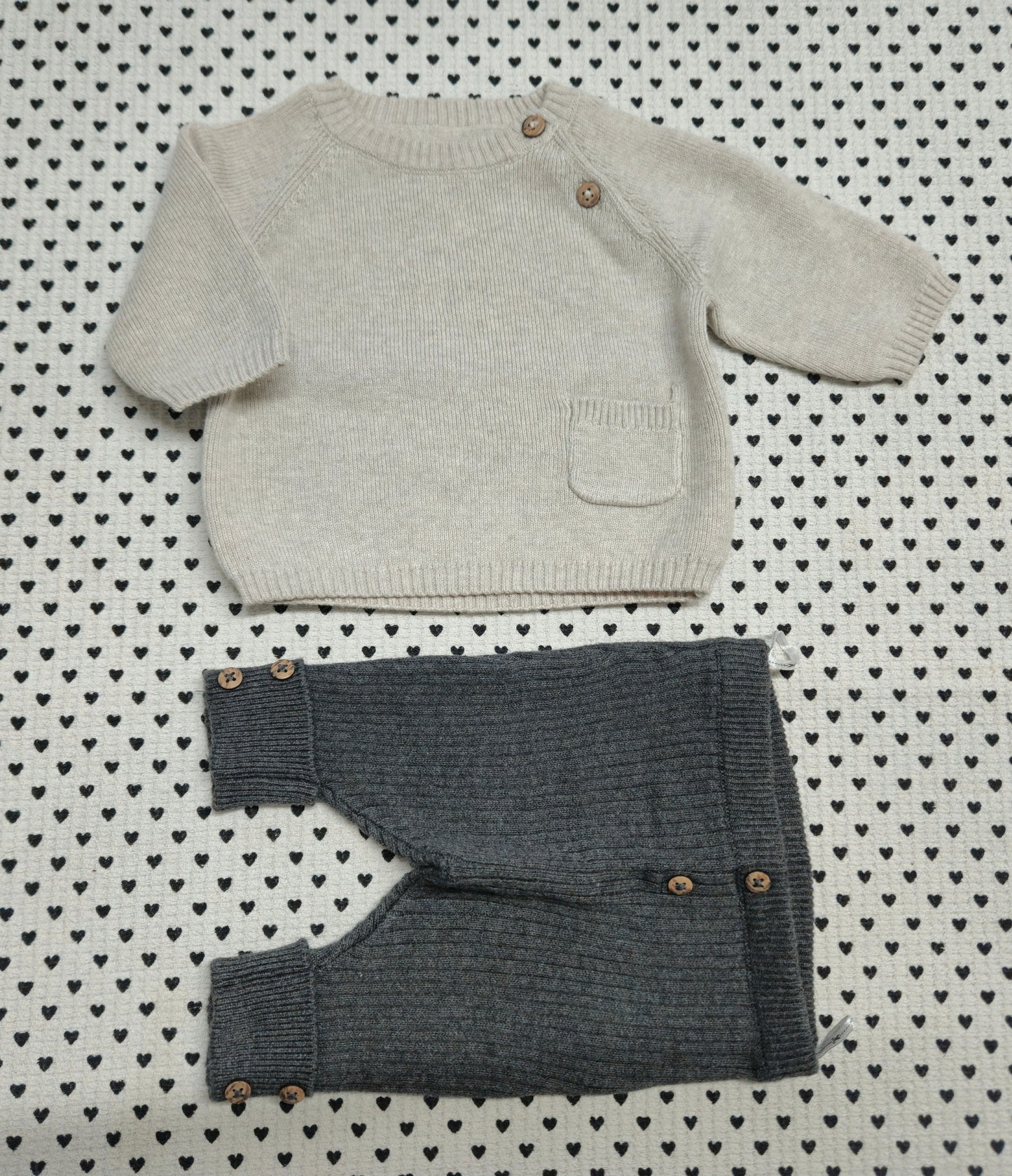 Minis Junge | Unisex | 2-tlg. Set: Strickpullover und Strickhose (C&A), Gr. 48/50