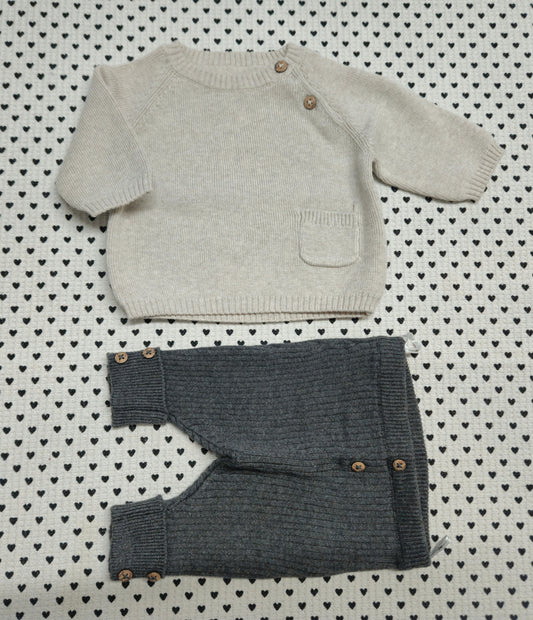 Minis Junge | Unisex | 2-tlg. Set: Strickpullover und Strickhose (C&A), Gr. 48/50