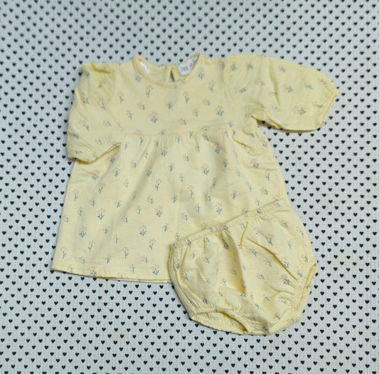 Minis Mädchen | 2-tlg. Set: Kleid und (Windel)Höschen (Zara), Gr. 62