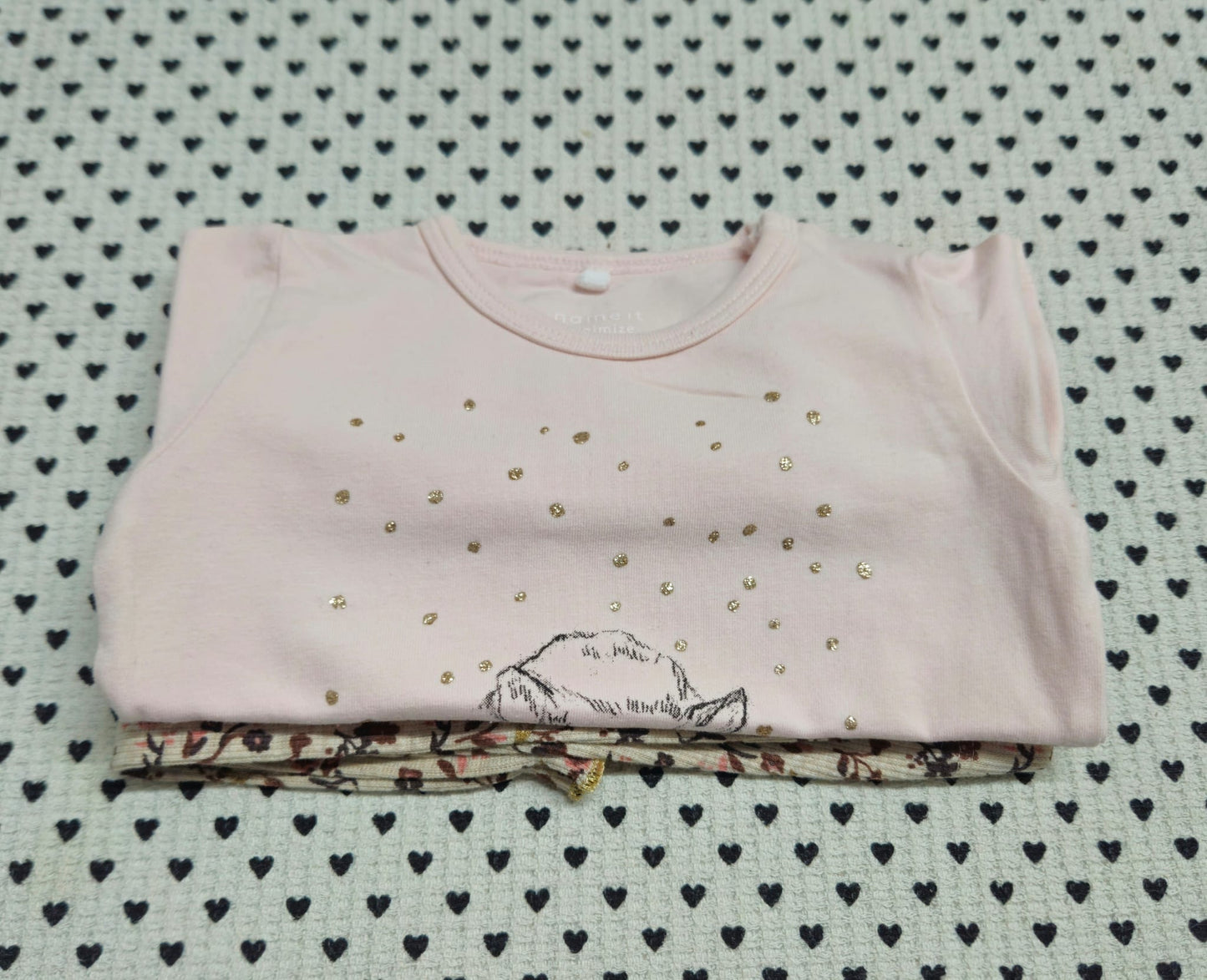 Minis Mädchen | 2-tlg. Set: Langarmshirt (Name It und Leggings (Hust & Claire), Gr. 56/62