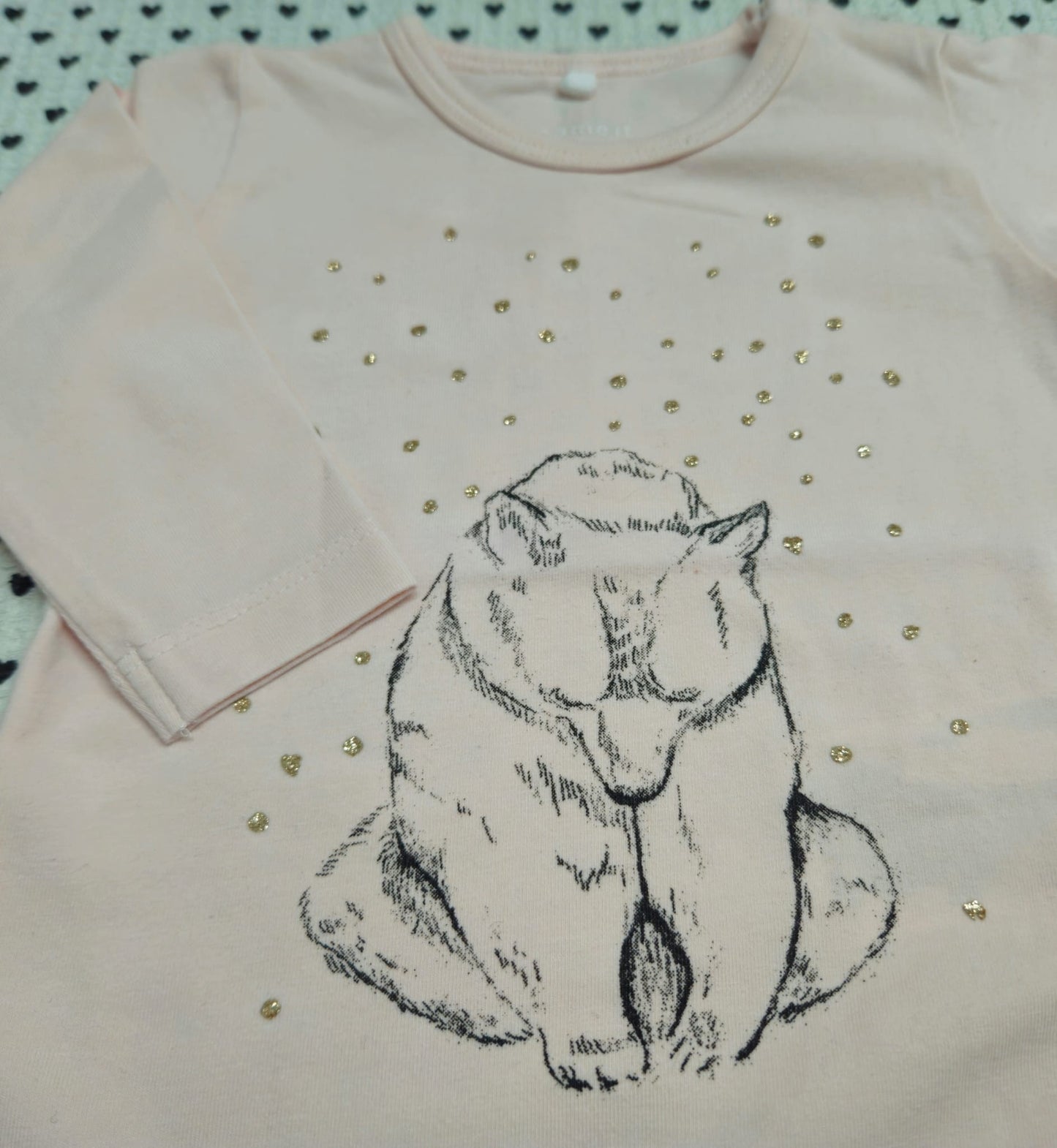 Minis Mädchen | 2-tlg. Set: Langarmshirt (Name It und Leggings (Hust & Claire), Gr. 56/62