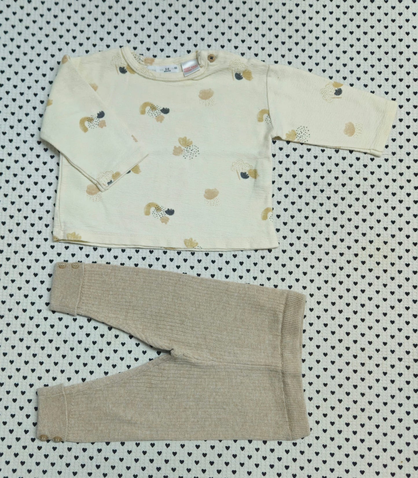 Minis Mädchen | 2-tlg. Set: Pullover und Leggings (Zara), Gr. 62