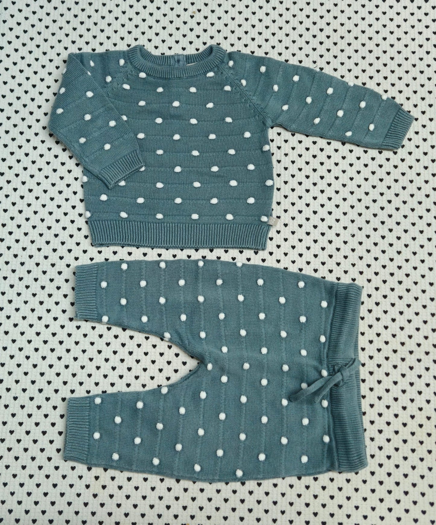 Minis Mädchen | Unisex | 2-tlg. Set: Strickpullover und Strickhose (Smile), Gr. 62