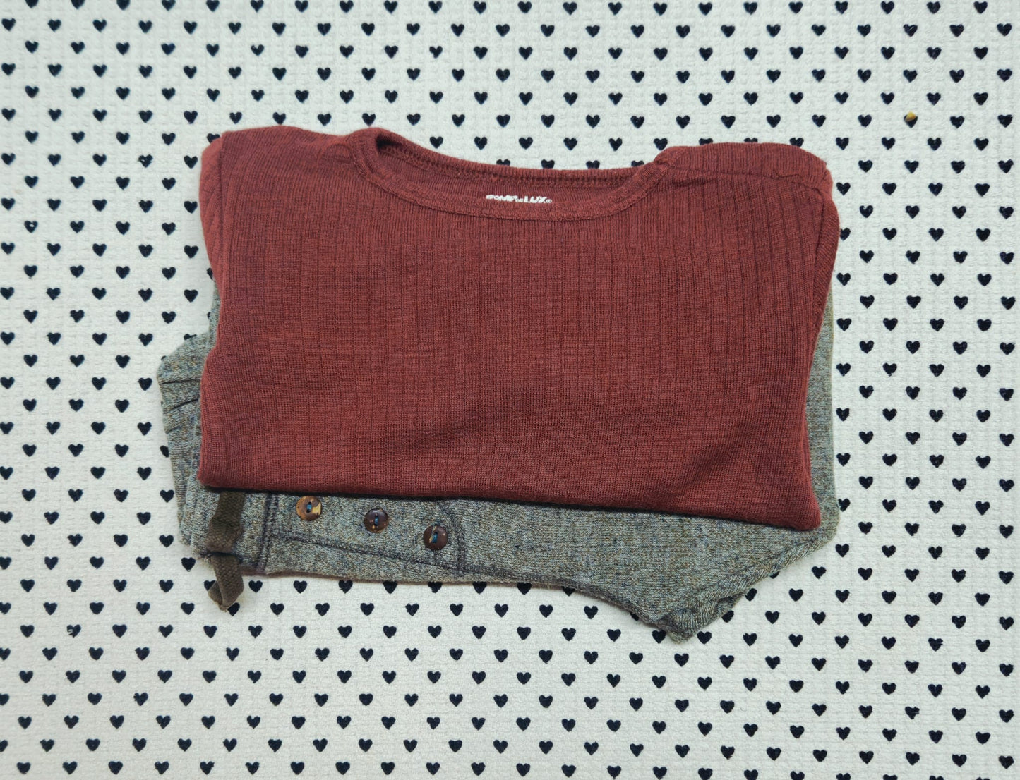 Minis Junge | Unisex | 2-tlg. Set: Merino-Body (Pomp de Lux), Trainerhose (Zara), Gr. 80/86