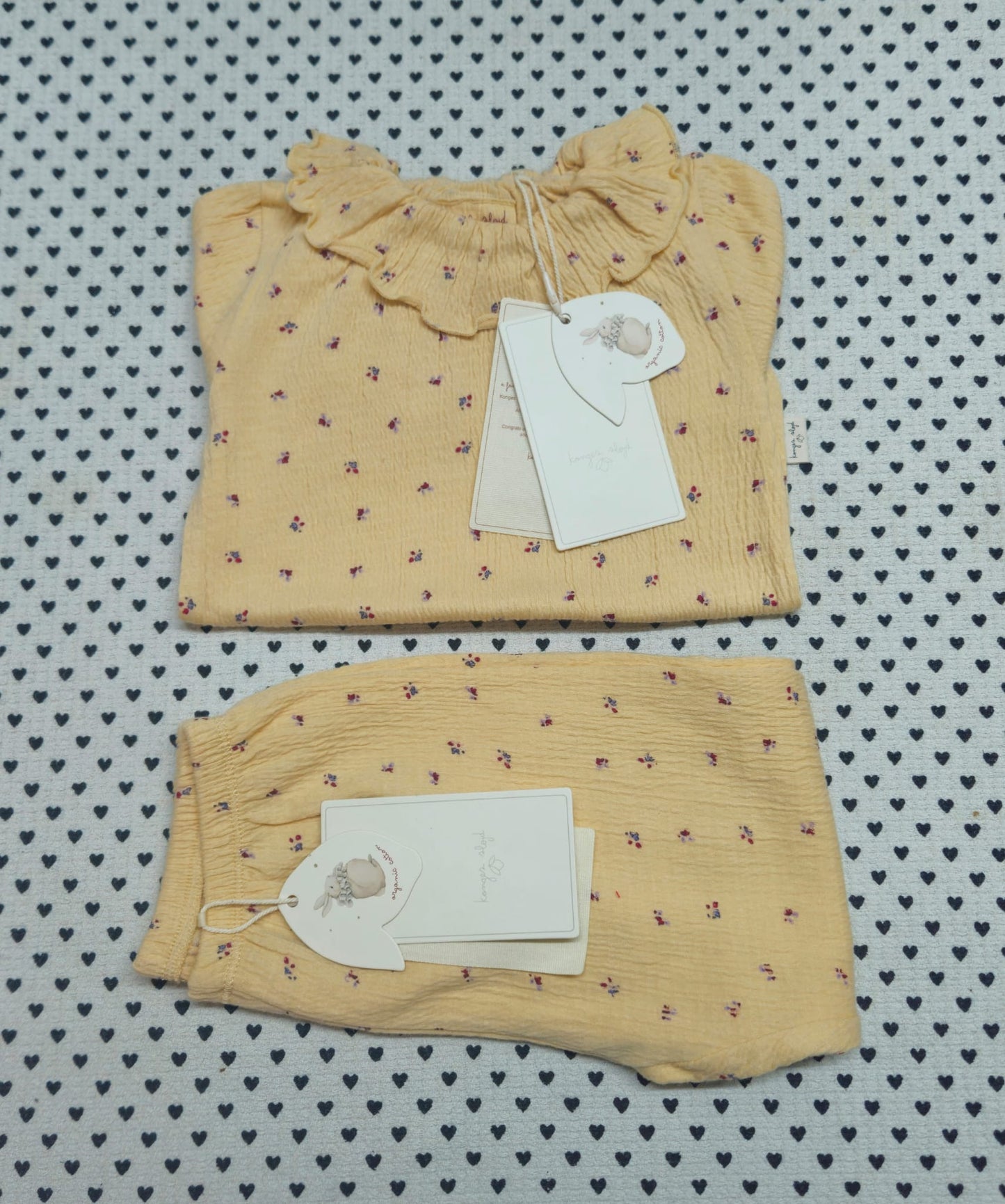 Minis Mädchen | 2-tlg. Set: Musselinbody und Musselinhose (Konges sløjd), Gr. 80/86