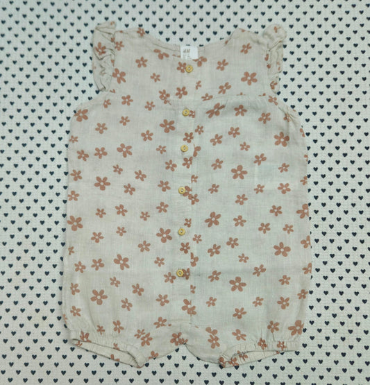 Minis Mädchen | Leinen-Einteiler/Romper (H&M), Gr. 74