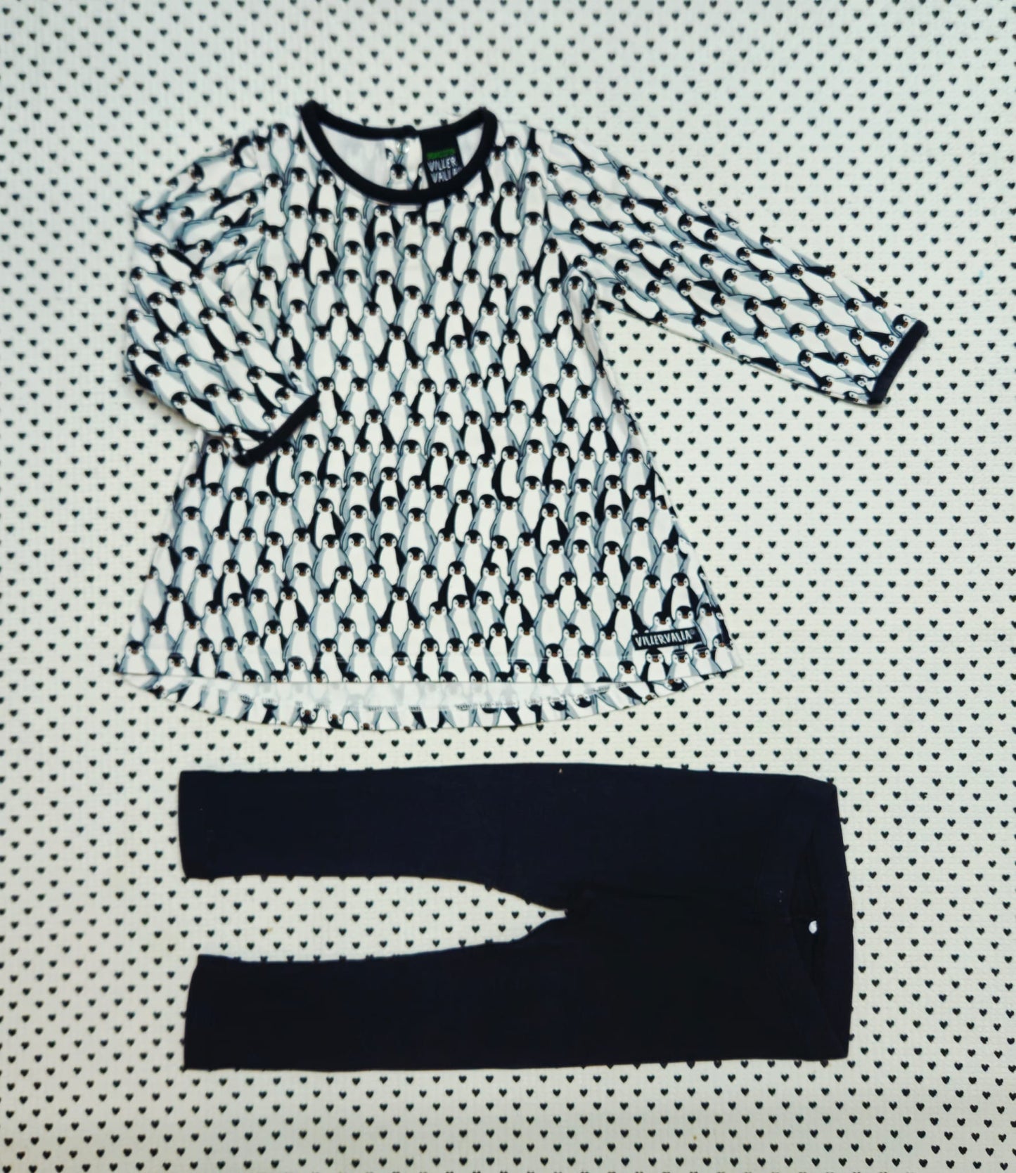 Minis Mädchen | 2-tlg. Set: Kleid (Viller Valla) und Leggings (Name It), Gr. 86