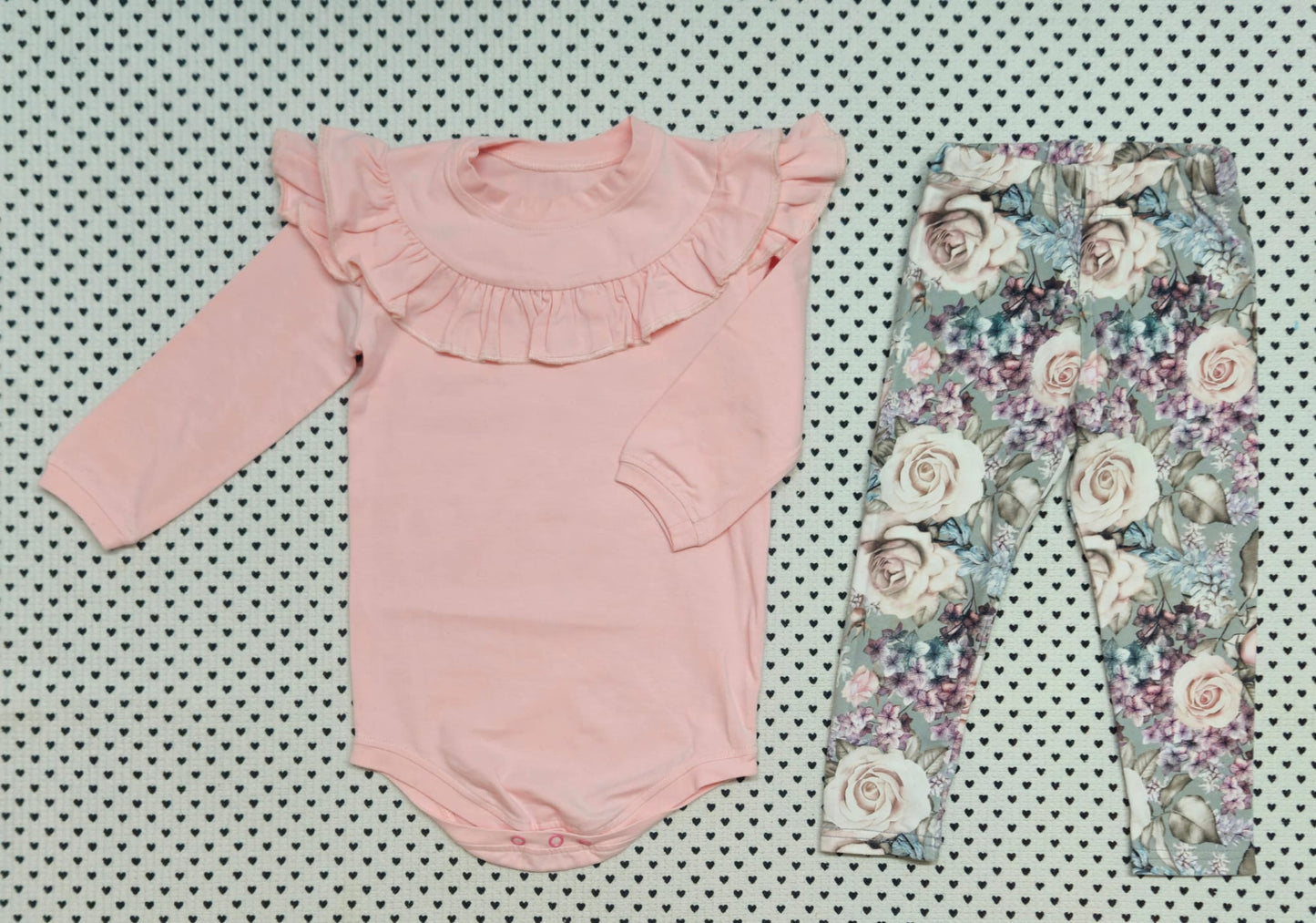 Minis Mädchen | 2-tlg. Set: Body (Selfmade) und Leggings (Selfmade), Gr. 92/98