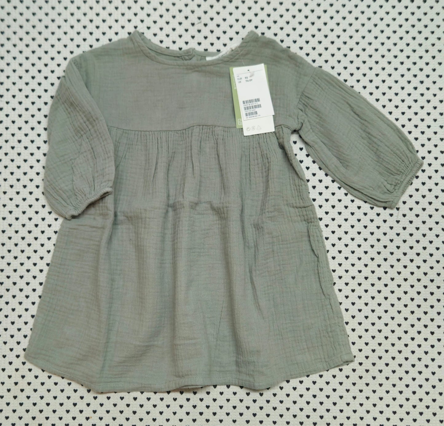 Minis Mädchen | Musselin-Kleid (H&M), Gr. 92