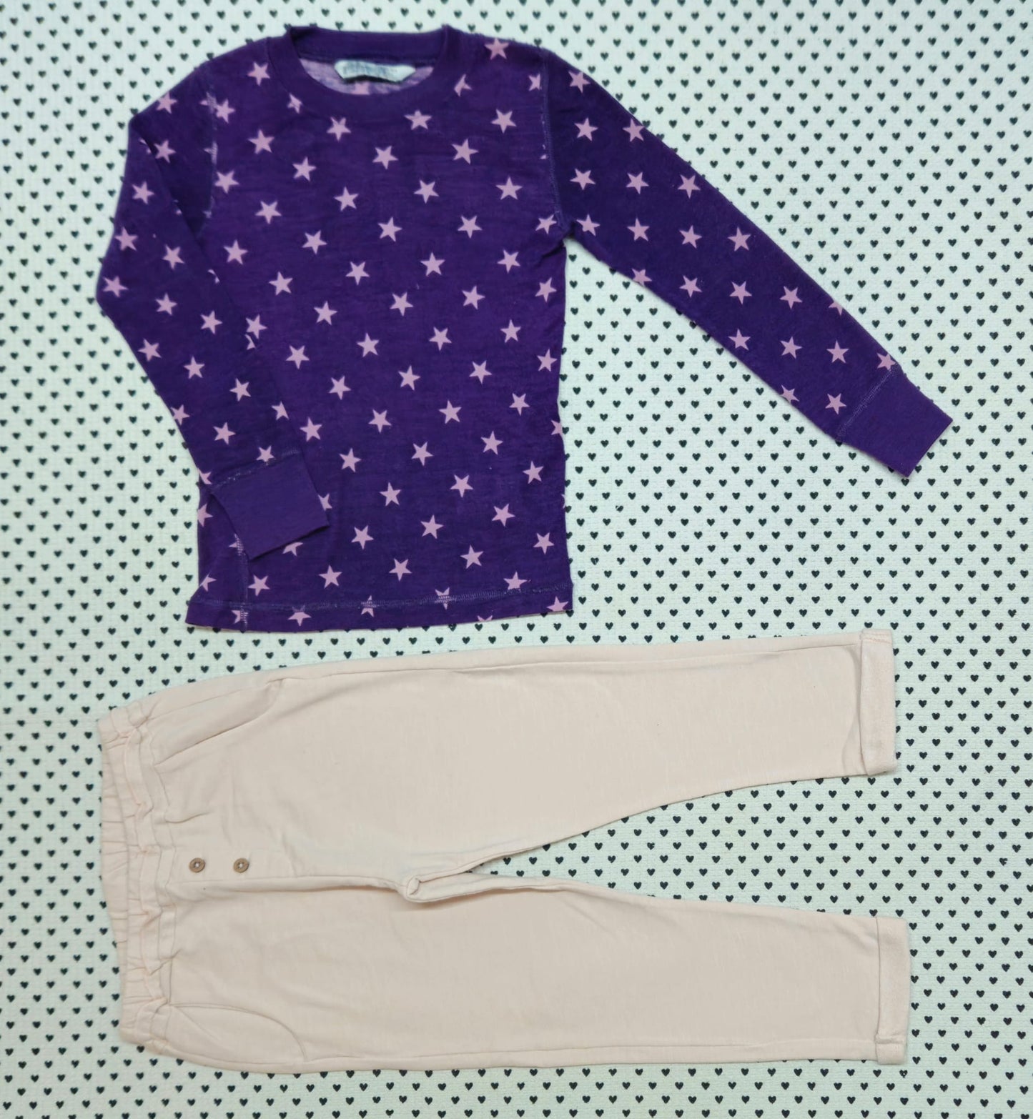 Kids | Mädchen | 2-tlg. Set: Wollshirt (Lindex) und Trainerhose (Naturaline), Gr. 98