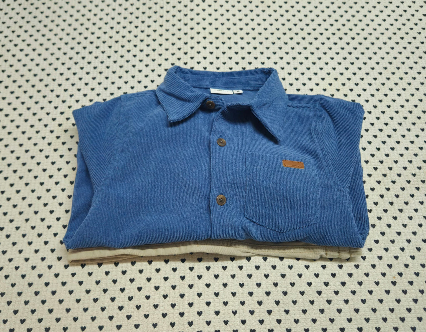 Kids | Junge | 2-tlg. Set: Hemd (Name It) und Stoffhose (H&M), Gr. 98