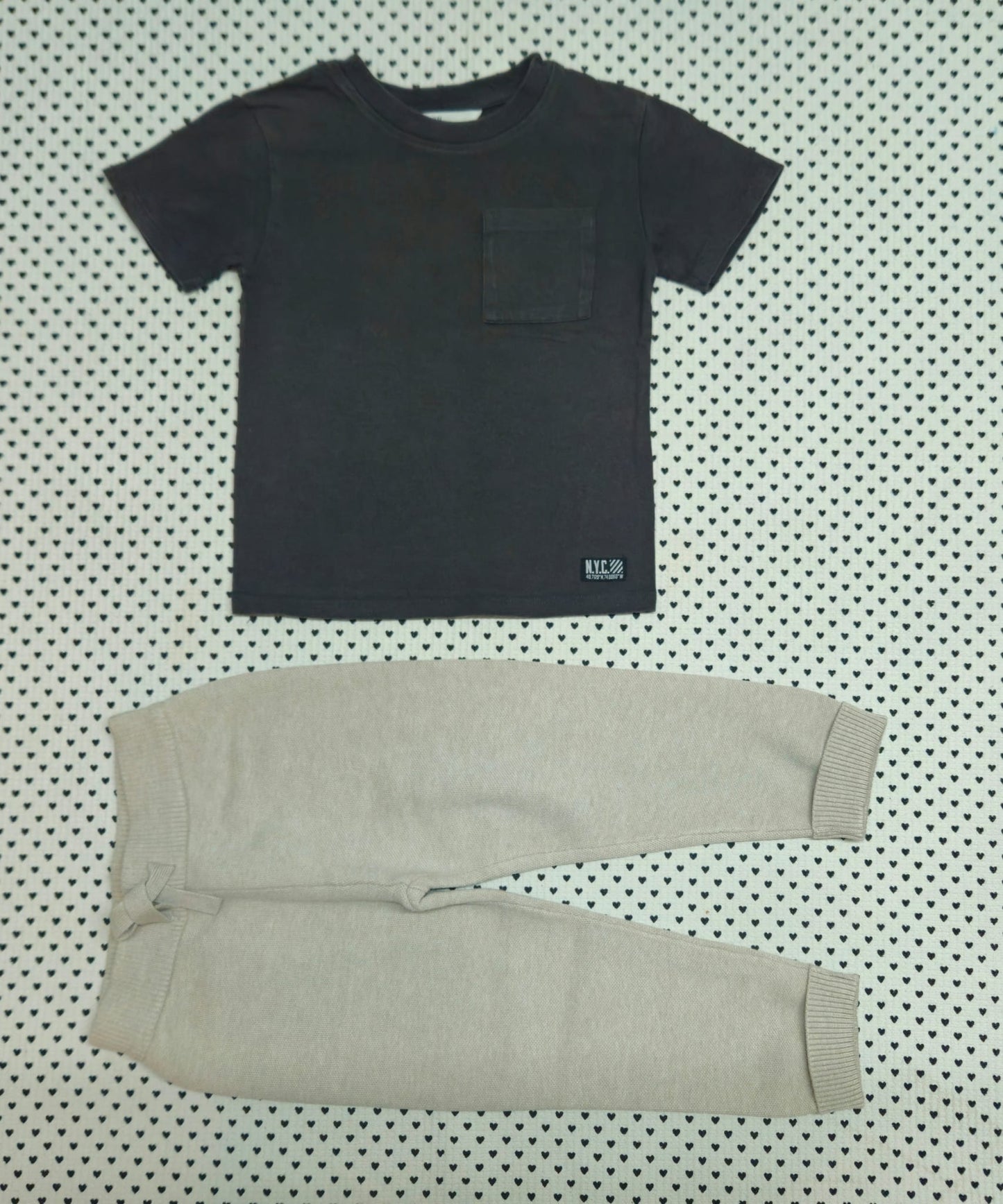 Kids | Junge | 2-tlg. Set: T-Shirt (H&M) und Strickhose (Zara), Gr. 104