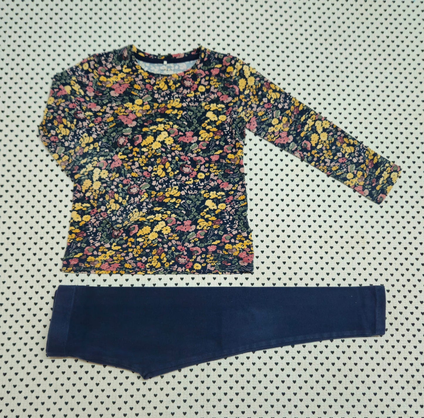 Kids | Mädchen | 2-tlg. Set: Langarmshirt (Name It) und Leggings (Next), Gr. 110